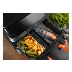 Air Fryer Frytkownica beztłuszczowa CONCEPT Pizza Trio FR9000 18.5 l z podwójnym koszem + szuflada do pieczenia