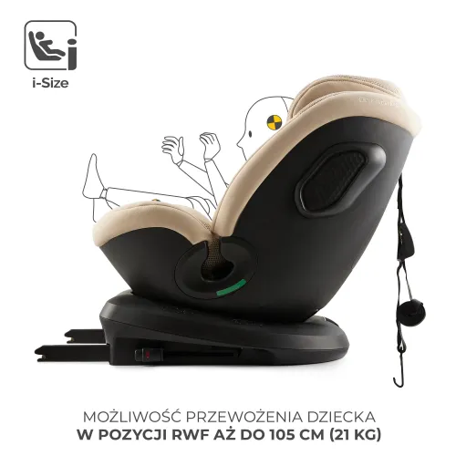 Fotelik samochodowy KINDERKRAFT Xpedition 3 I-Size 40-150 cm (0-22 kg) Beżowy