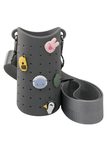 Etui z paskiem na butelkę Asobu Bestie Sling - smoke