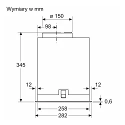 Okap Bosch Serie 6 DLN56AC60 Czarny