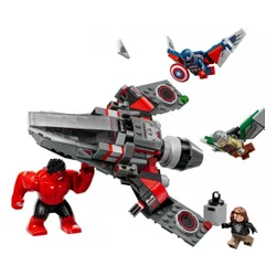 LEGO Klocki Super Heroes 76292 Kapitan Ameryka kontra Czerwony Hulk - bitwa