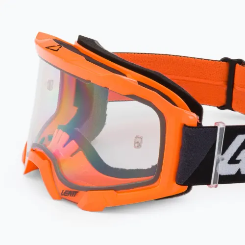 Велосипедные очки Leatt Velocity 4.5 неоновый оранжевый/прозрачный