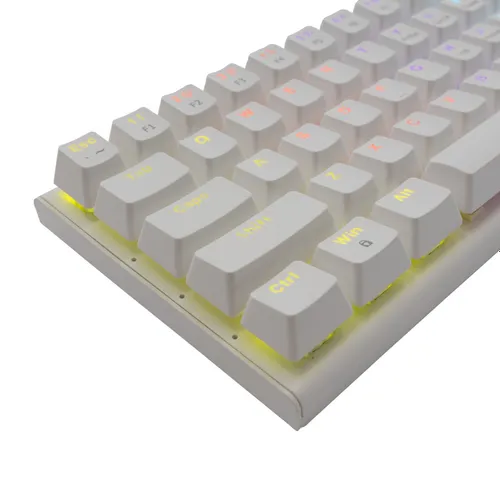 Klawiatura gamingowa White Shark Wakizashi Red przewodowa mechaniczna podświetlana biała