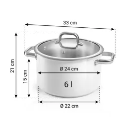 TESCOMA Delight 6 l - garnek ze stali nierdzewnej z pokrywką