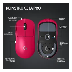 Myszka gamingowa Logitech G Pro X Superlight 2 - różowy