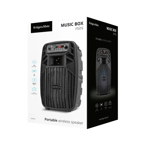 Głośnik Bluetooth Kruger & Matz Music Box Mini KM0554 10W Radio FM Czarny
