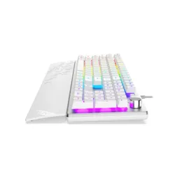 Klawiatura membranowa Krux Frost Silver-White RGB Biały