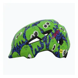 Kask rowerowy dziecięcy Giro Scamp II Jr matte midnight/bright green inked