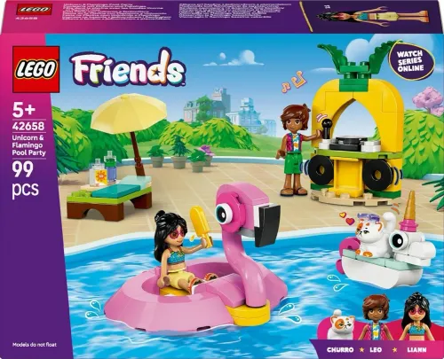 LEGO Friends 42658 Impreza Na Basenie Z Jednorożcem I Flamingiem