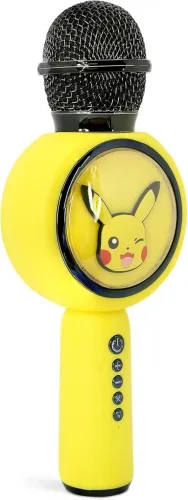 Mikrofon z głośnikiem Bluetooth OTL Technologies Pokémon Pikachu PopSing LED Light Up Wireless Karaoke 5W Żółty