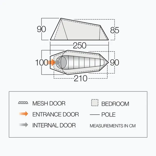 Namiot trekkingowy 1-osobowy Vango Soul 100 deep blue