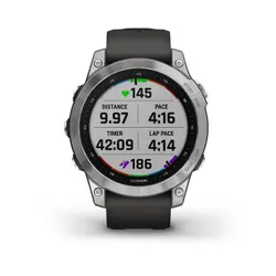 Smartwatch Garmin Fenix 7 srebrny z grafitowym paskiem (010-02540-01)