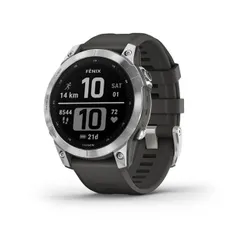 Smartwatch Garmin Fenix 7 srebrny z grafitowym paskiem (010-02540-01)