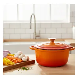 Garnek żeliwny HAGE DQ26 5L Pomarańczowy