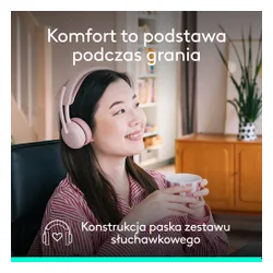 Słuchawki LOGITECH Zone Wireless 2 ES Bezprzewodowe, Nauszne, ANC Różowy