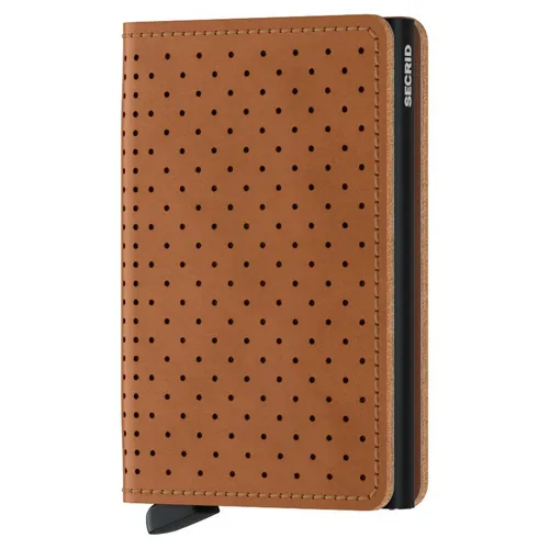 Secrid Slimwallet Perforated Küçük RFID Cüzdanı-cognac