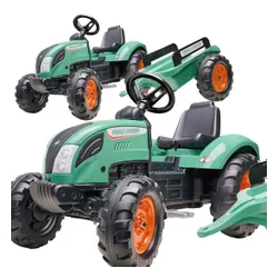 Falk Traktor Lander Zielony Na Pedały Z Przyczepką Od 3-7 Lat