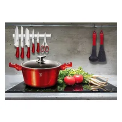 Garnek granitowy 28 cm Berlinger haus bh-1258 red metallic line 1szt