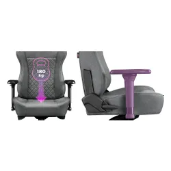 Fotel YUMISU 2052 Magnetic Jasnoszaro-czarny