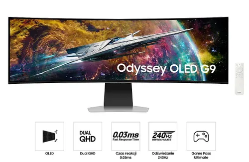 Monitor Samsung Odyssey OLED G9 S49CG950SU 49" 5K OLED 240Hz 0,03ms Zakrzywiony Gamingowy