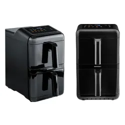 Air Fryer Frytkownica beztłuszczowa BERDSEN BD-663 11.6l z podwójnym koszem i okienkiem do obserwacji postępów gotowania