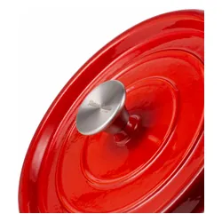 Garnek żeliwny VINTAGE CUISINE VC2P2218RF20CP Czerwony 2.2L