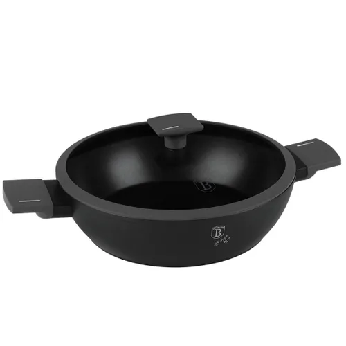 Płaski Garnek Tytanowy Z Pokrywą 30Cm Berlinger Haus Bh-8129 Antracit