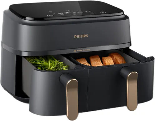 Air Fryer Frytkownica beztłuszczowa PHILIPS Ovi Dual Basket NA352/00 9l z podwójnym koszem ponad 1000 przepisów