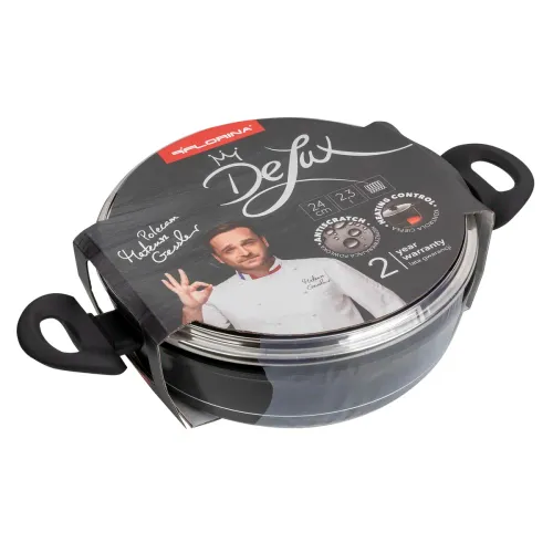 Garnek aluminiowy z pokrywką FLORINA DELUX 2,3 l