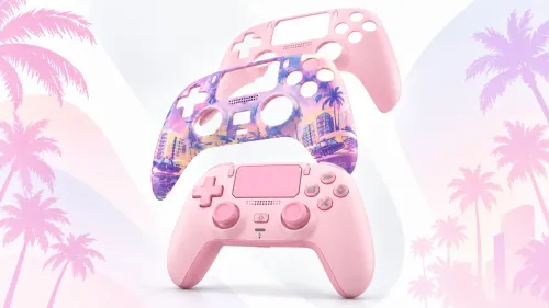 Pad FroggieX FX-P5-GP5-P Vibe City Edition do PC, PlayStation 5, Android, iOS Bezprzewodowy Różowy