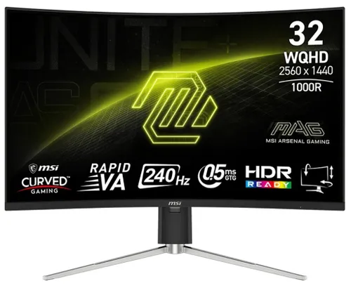 MSI MAG 325CQRXF E2 - 31.5'' | Rapid VA Curve 1000R | QHD | 0.5ms | 240Hz