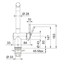 Bateria FRANKE Active L Pull-out spray 115.0653.384 Onyx