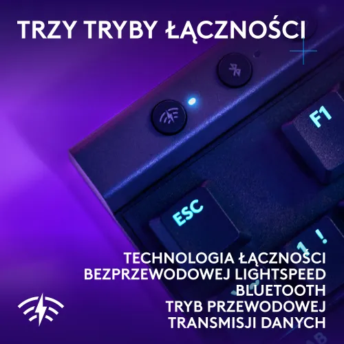 Klawiatura mechaniczna Logitech G515 LIGHTSPEED TKL Czarny