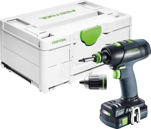 Festool T Akülü Matkap 18 + 3 Temel 18'de 1 x 4 Ah