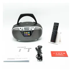 Radioodtwarzacz Aiwa Boombox BBTU-500DAB/SL Bluetooth DAB+ Srebrny