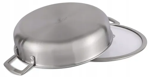 Garnek stalowy niski z powłoką nieprzywierającą plaster miodu 28cm 4l 7678