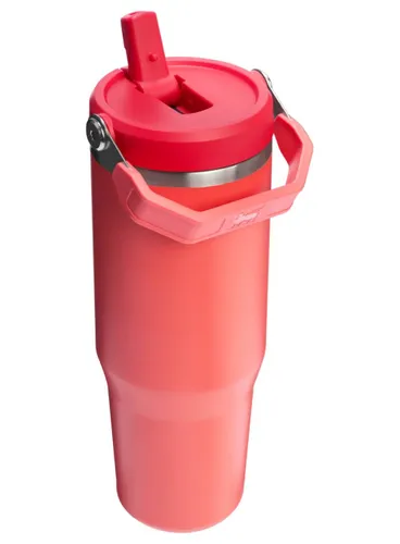 Kubek termiczny Stanley IceFlow Flip Straw Tumbler 0,89 l - hot coral
