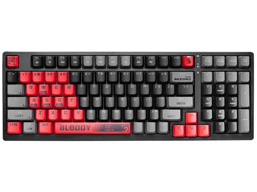 Klawiatura gamingowa A4Tech Bloody S98 Sports BLMS Red Plus przewodowa mechaniczna podświetlana czarna