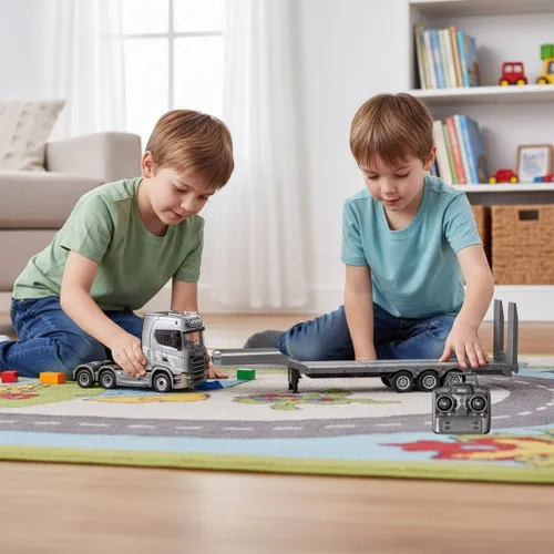 Zdalnie sterowany samochód COIL przyczepa naczepa do Scani skala 1:18