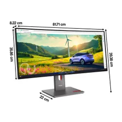 Monitor LENOVO ThinkVision P34WD-40 34" 3440x1440px IPS 120Hz 4 ms Curved + Kamera ThinkVision MC60