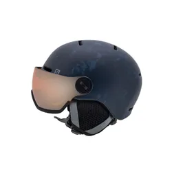 Kask narciarski dziecięcy SALOMON GROM VISOR blue z WBUDOWANA SZYBĄ - KAT. S2 - Rozmiar - S