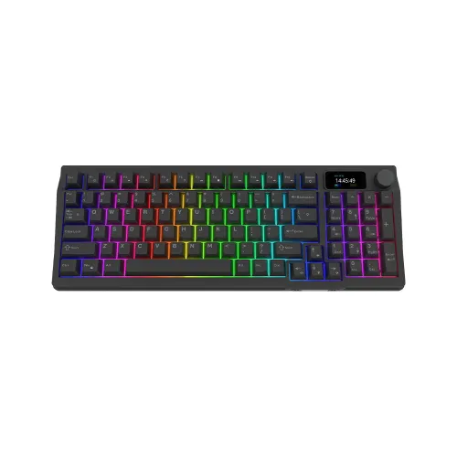 Klawiatura gamingowa Aqirys Atria AQIRYS White Linear przewodowa mechaniczna podświetlana czarna