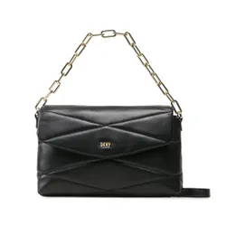 Geantă de umăr cu lanț DKNY Eve R313bw96 Blk / Gold BGD