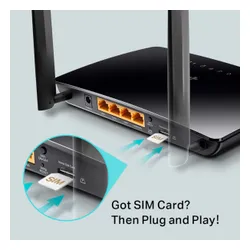 Router TP-LINK TL-MR150 2.4 GHz, Gniazdo SIM