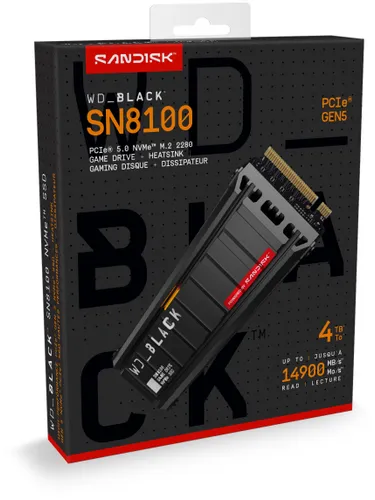 Dysk SANDISK WD Black SN8100 4TB SSD (z radiatorem)