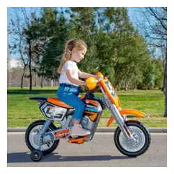 Feber Motocykl Cross Pomarańczowy Na Akumulator 6V Dla Dzieci