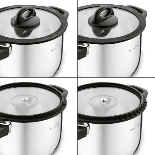 Garnek nierdzewny z pokrywką Starke Pro Sante 3,7 l