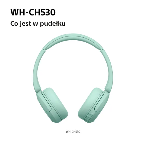 Słuchawki bezprzewodowe Sony WH-CH530 Nauszne Bluetooth 6.0 Zielony