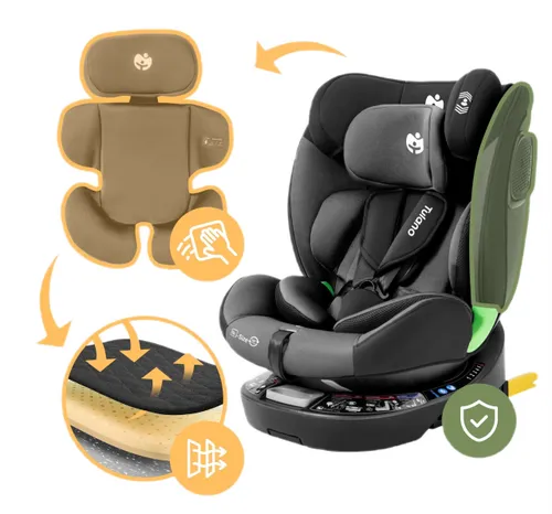 Fotelik samochodowy TULANO Loom 35 40-150 cm (0-36 kg) Czarno-szary