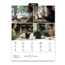 Etui na iPad Pro 13 cali TYPECASE Edge+ Włókno węglowe Klawiatura